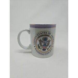 Great Seal of the United States Of America Coffee Mug White Iridescent  Cup